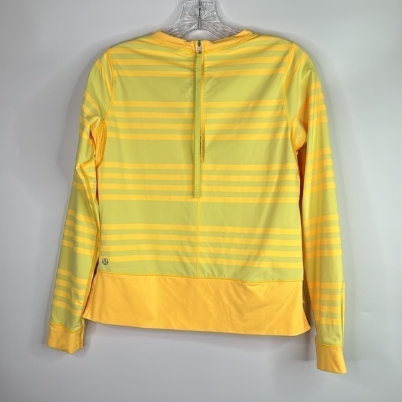 Lululemon Run Warm Up Crew Yellow Top Size 4 - Picture 4 of 10